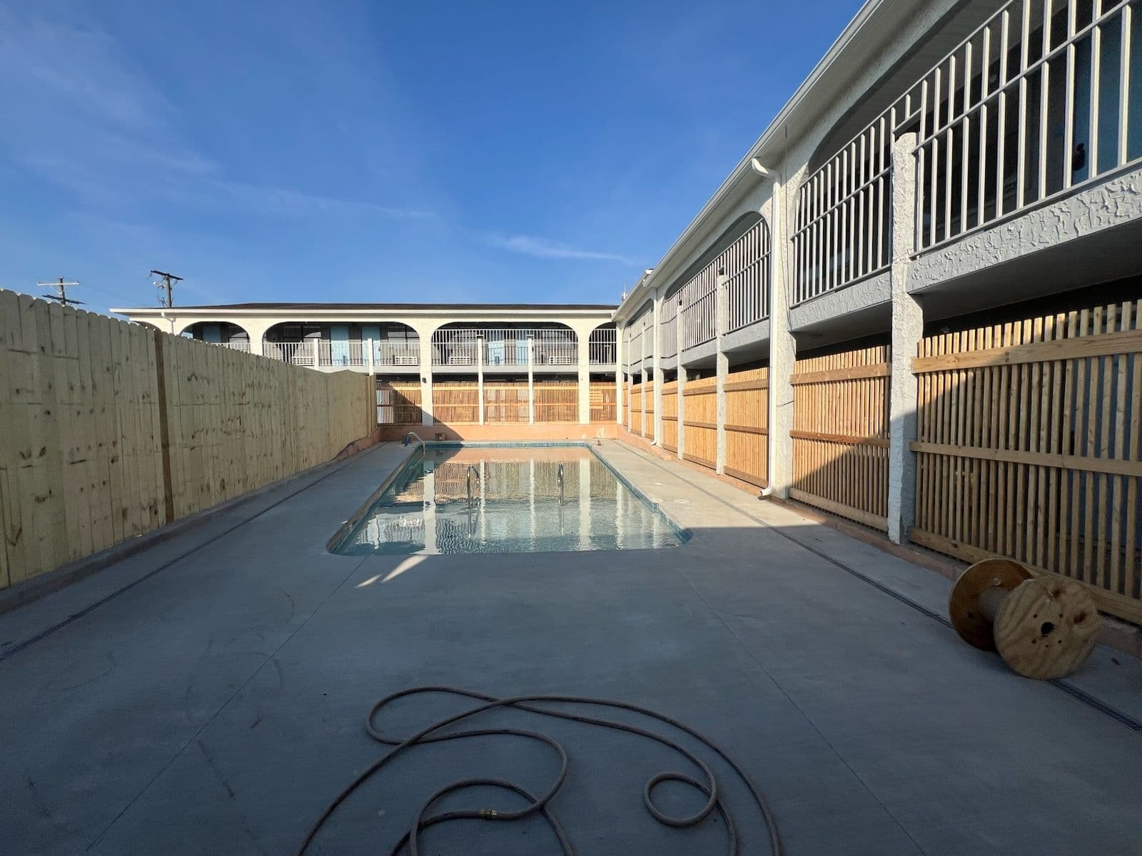 Stylish Commercial Wood Fence Installed